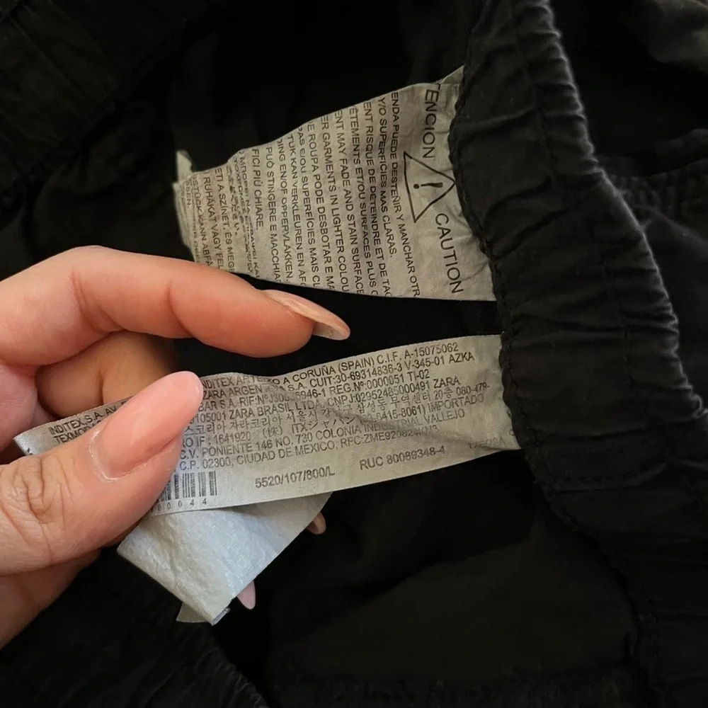 Black Zara Balloon Drawstring Pants - Picture 7 of 7